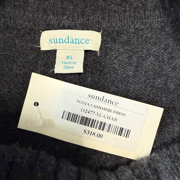 Sundance SONJA CASHMERE DRESS charcoal Size XL - Picture 8 of 9